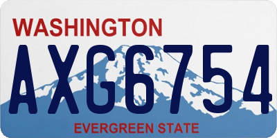 WA license plate AXG6754