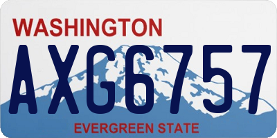 WA license plate AXG6757