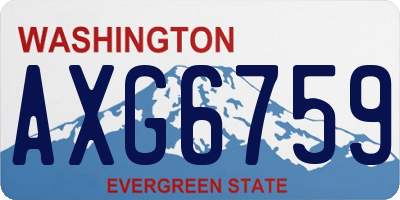 WA license plate AXG6759