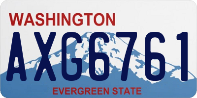 WA license plate AXG6761