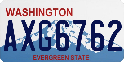 WA license plate AXG6762