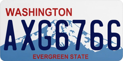 WA license plate AXG6766