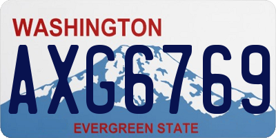WA license plate AXG6769