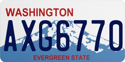 WA license plate AXG6770