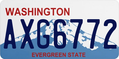 WA license plate AXG6772