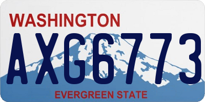 WA license plate AXG6773