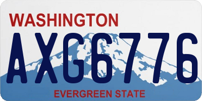WA license plate AXG6776