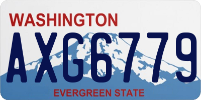 WA license plate AXG6779