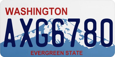 WA license plate AXG6780