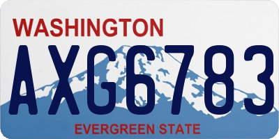 WA license plate AXG6783