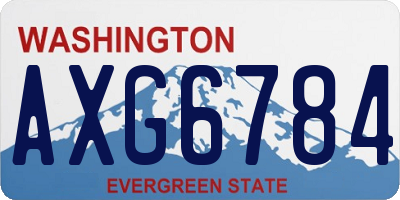 WA license plate AXG6784