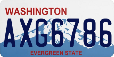 WA license plate AXG6786