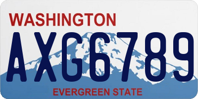 WA license plate AXG6789