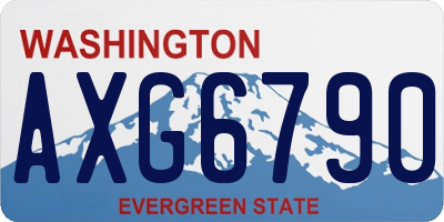 WA license plate AXG6790