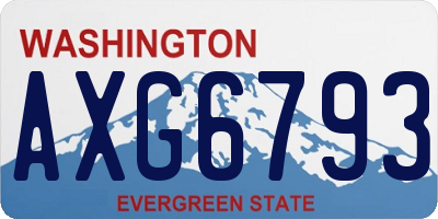 WA license plate AXG6793
