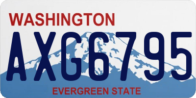 WA license plate AXG6795