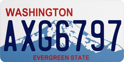 WA license plate AXG6797