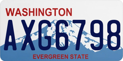 WA license plate AXG6798