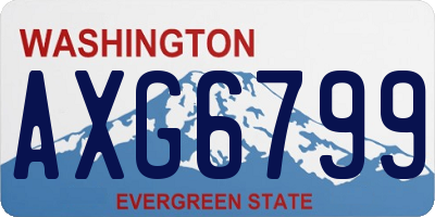 WA license plate AXG6799