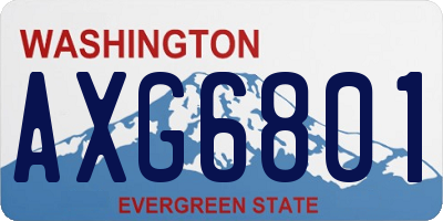 WA license plate AXG6801