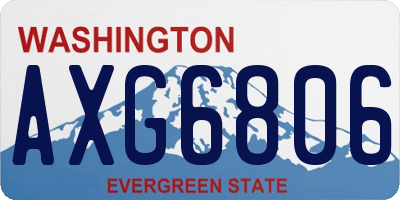 WA license plate AXG6806
