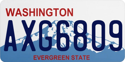 WA license plate AXG6809