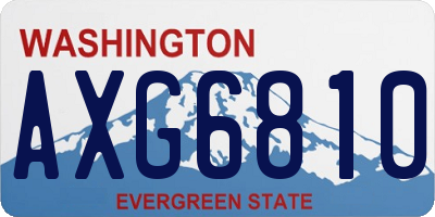 WA license plate AXG6810