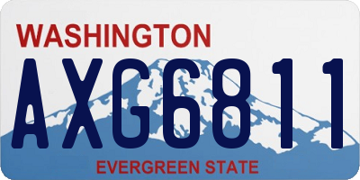 WA license plate AXG6811