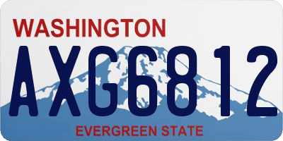WA license plate AXG6812