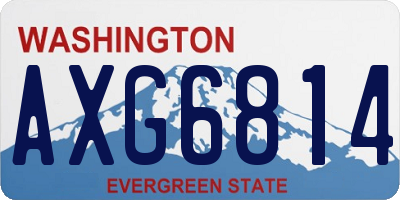 WA license plate AXG6814