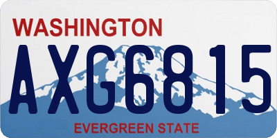 WA license plate AXG6815