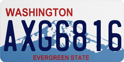 WA license plate AXG6816