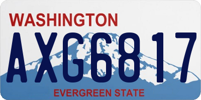 WA license plate AXG6817