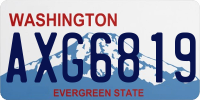 WA license plate AXG6819
