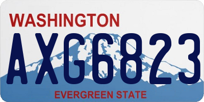 WA license plate AXG6823