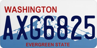 WA license plate AXG6825