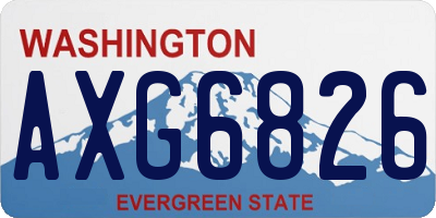 WA license plate AXG6826