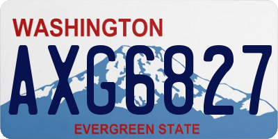WA license plate AXG6827
