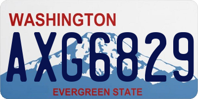 WA license plate AXG6829