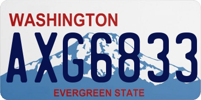 WA license plate AXG6833