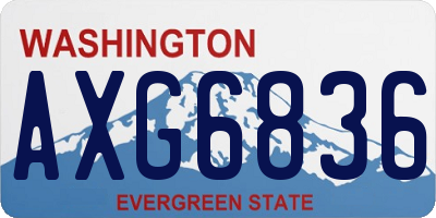 WA license plate AXG6836
