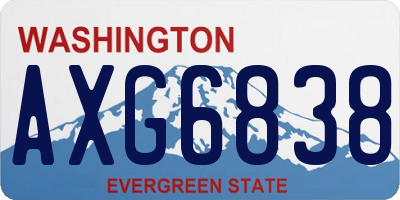 WA license plate AXG6838