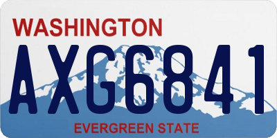 WA license plate AXG6841