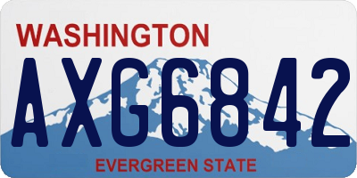 WA license plate AXG6842