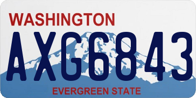 WA license plate AXG6843