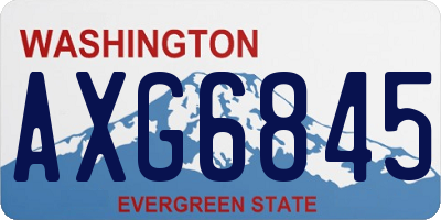 WA license plate AXG6845