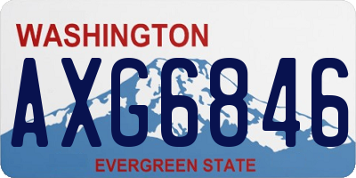 WA license plate AXG6846