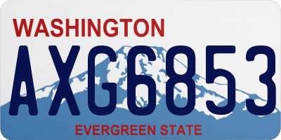 WA license plate AXG6853
