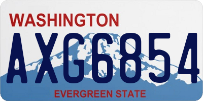 WA license plate AXG6854