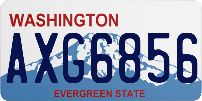 WA license plate AXG6856
